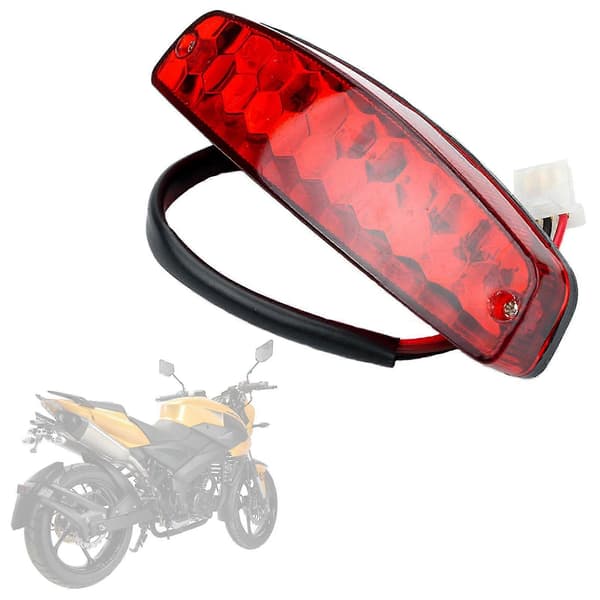 Motorcykel LED Bakbromsljus Universal 12v Nummerplåtsbelysning Röd (Ruipei)