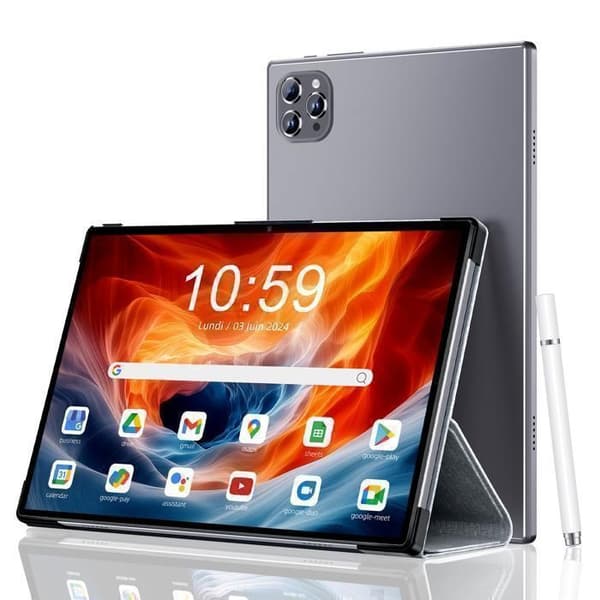 【2F】10.1\" IPS 2.5D Tablet Android 13 LoseiPad Octa-core 6+64GB (128GB udvidelig) GPS 5+13MP Dual SIM 6000mAh Grå