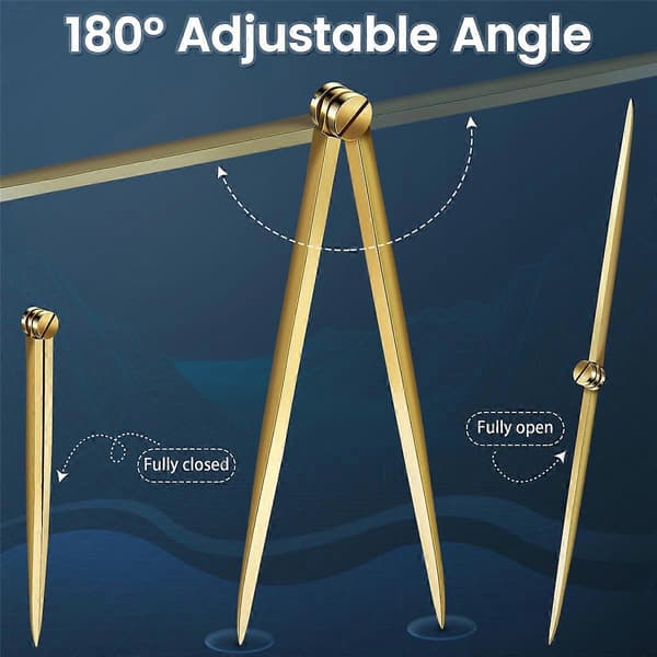 Navigation Chart Straight Divider Solid Brass Marine Dividing Tool