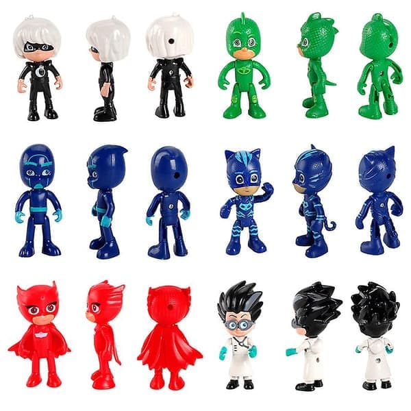 6-pak Pj Masks Catboy Kappe Actionfigurer Legetøj Gave til Børn