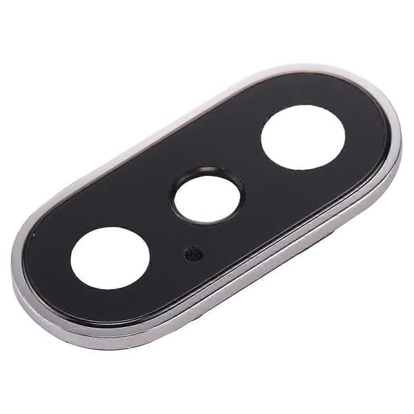 (Ny) Bakre kameralinsering for iPhone X (sølv) Silver
