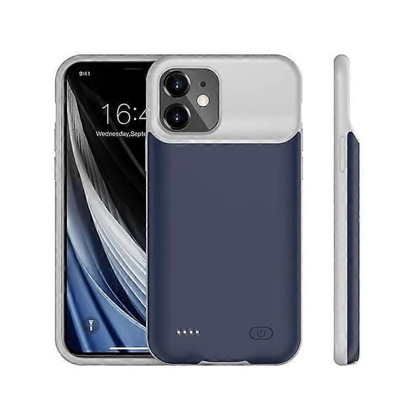 6000mAh Oppladbart Batteri Mobiltelefon Lader Deksel Kompatibel For iPhone 12 mini 5.4 tommer Blue