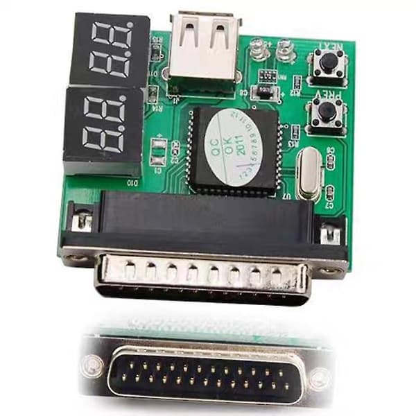 PC-dator moderkortsanalysator kit USB-diagnostikkort med parallellport