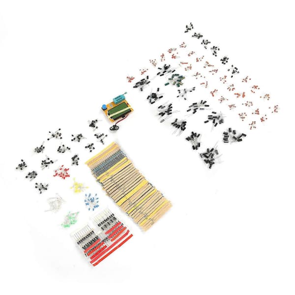 Super Electronic Component Kit 6 Värden Set för LCRT4 Grafisk Transistor Testare DC9V