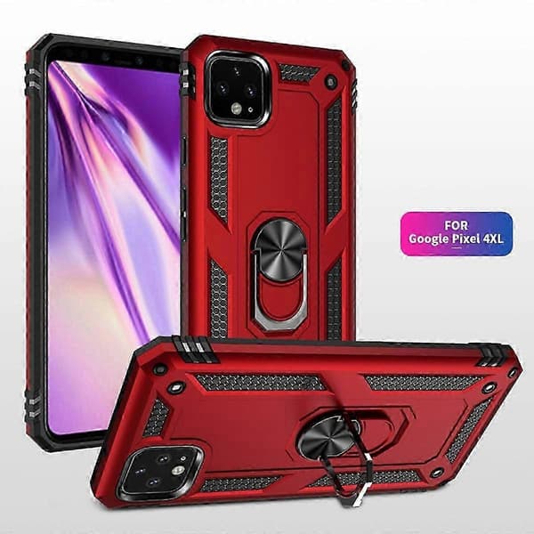 Kompatibel med Google Pixel4XL Militärt Stötsäkert Telefonfodral Google Ringhållare 2 i 1 Skyddsfodral Blå