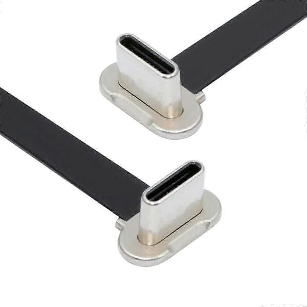 Kulmikas USB-C–USB-C-kaapeli 75 mm erittäin ohut 65 W pikalatauskaapeli UC-170-0.07M