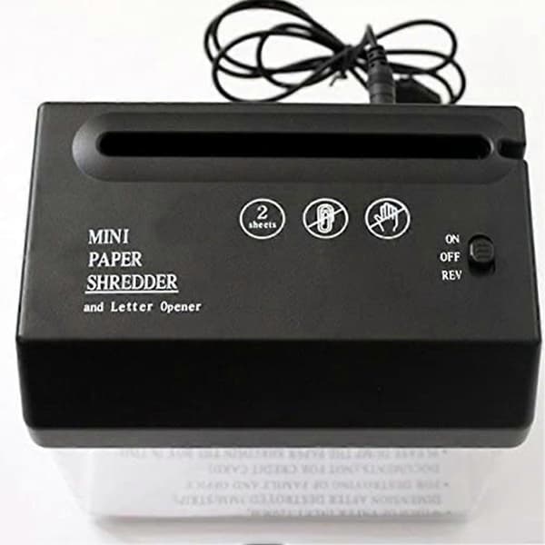 【2F】Bærbar Mini Papir Elektrisk USB Batteridrevet Dokument Papirkutter for Hjemmekontor