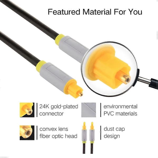 3m OD5.0mm Toslink hann til hann digital optisk lydkabel Not Specified