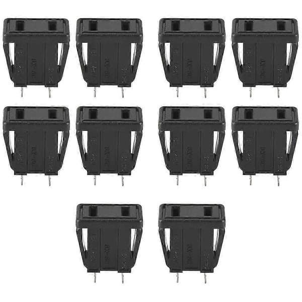 10 x amerikansk type panelmontering AC strømuttak AC 125V 15A Svart