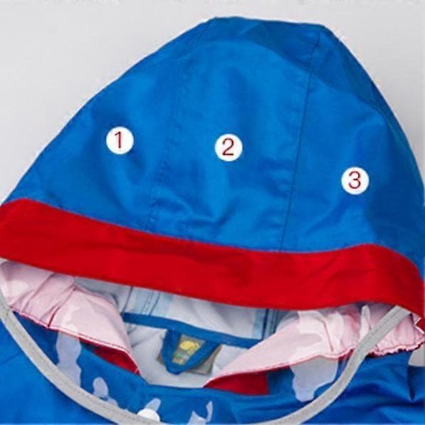 Regnkläder för barn, tecknad barn regnrock jacka poncho blue S