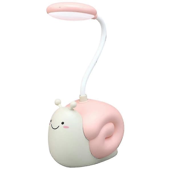 [2F]LED skrivebordslampe for barn med penneoppbevaring, læringslampe B