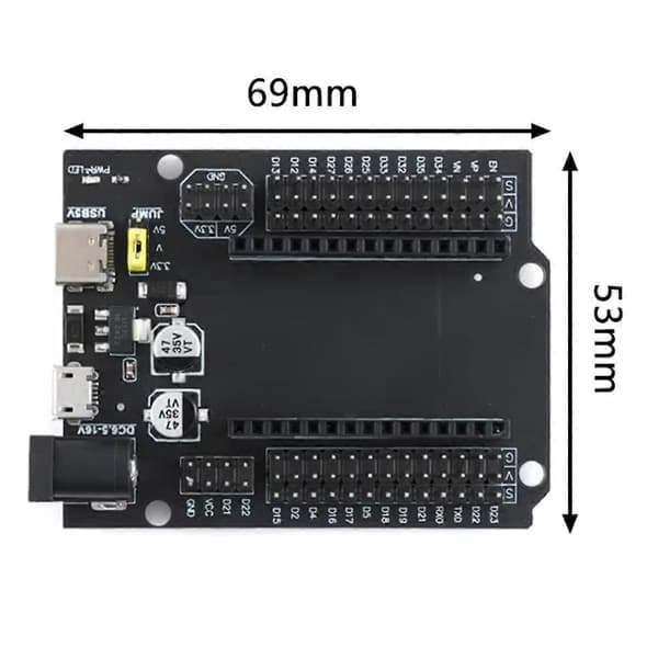 ESP32-WROOM-32 expansionskort DEVKIT V1 30P strömkortsmodul ESP32S Shield utveckling