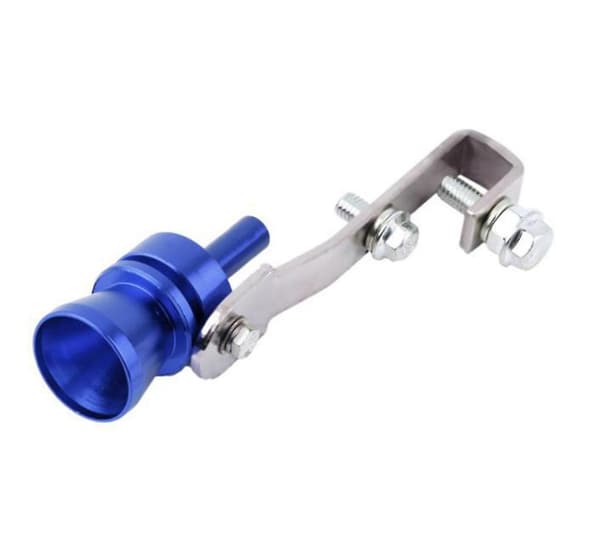 Bil Turbo Fløyte Universal Eksosrør Turbo Fløyte for ATV Biltilbehør Silver