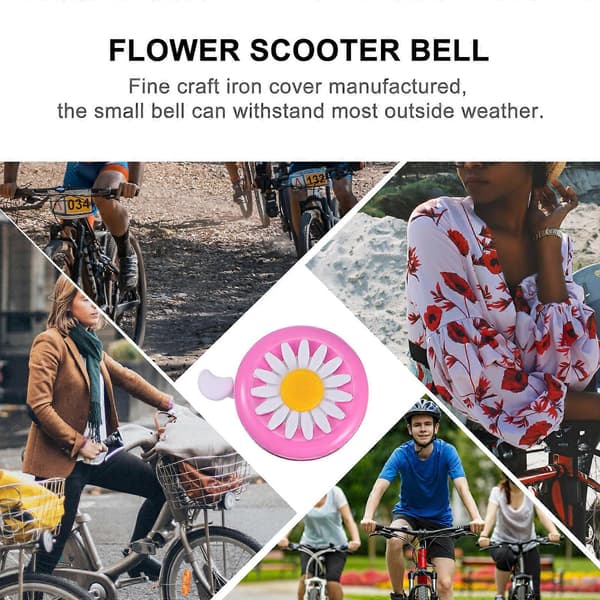 Barncykelklocka Blomstermönster Cykelringklocka för Ridning 5-delat set