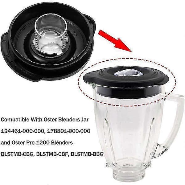 Blenderkande Låg Dæksel Erstatning til Oster Osterizer Classic Series Blender 6-Kops Glas Kande, Ble as shown