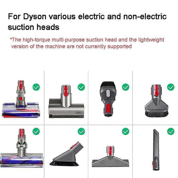 For Dyson V7 V8 V10 V11 V15 Støvsuger Sugehodeadapter med LED-lys Not Specified
