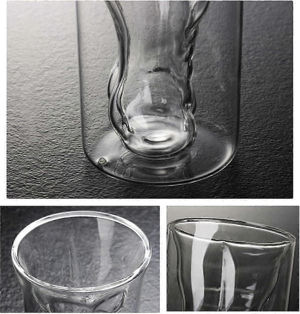 Ølglass med dobbeltlags kroppsformet design, stor kapasitet, nyhetskrus for fest og bar
