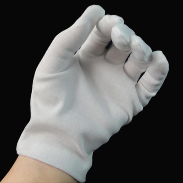Vita handskar för män paradhandskar vita handskar för trollkarl servitör chaufför Vit