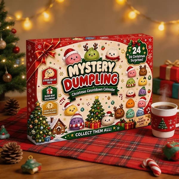 Jule Squishy Julekalender 2026 24 Dages Overraskelser Squishies Legetøjsæske Julegave til Børn