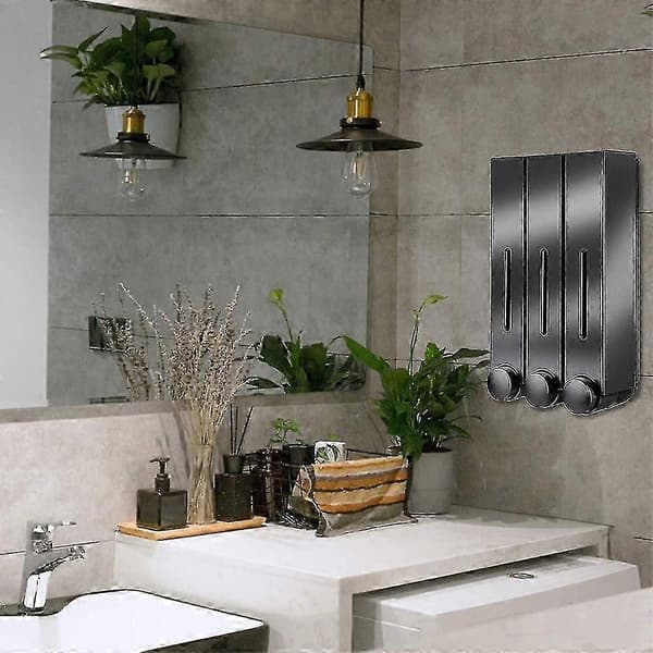 [2F] Baderomsdesinfeksjonsmiddeldispenser veggmontert dusj, flytende såpedispenser, sjampodispenser, for badet på hotellet