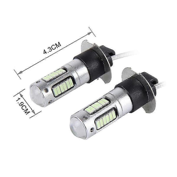 2 STK H3 10W 30 SMD-4014 LED Bil Tåkelys, DC 12V S2024123015871 Ice Blue Light
