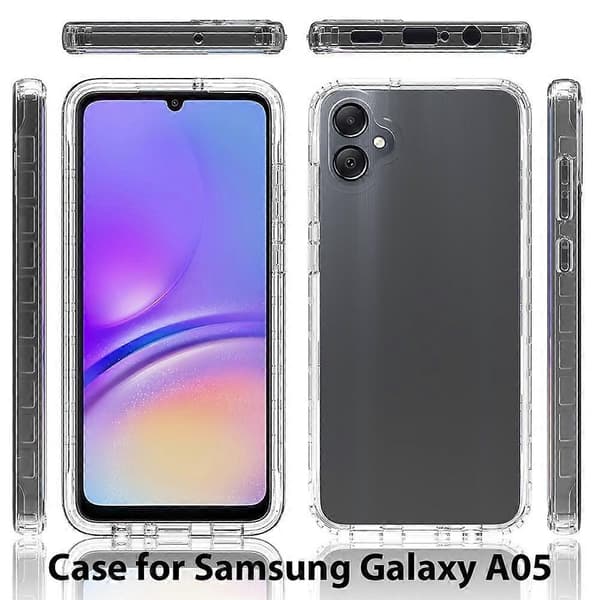 (Nytt) Stötsäkert klart gradient PC + TPU-telefonfodral For Samsung Galaxy A05