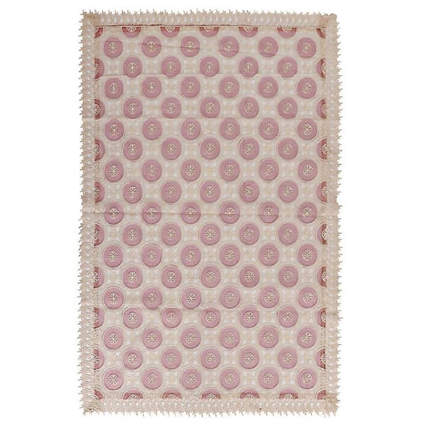 Broderad spetsduk Retro bordsduk Festdekor Röd Wine Red 150x100cm