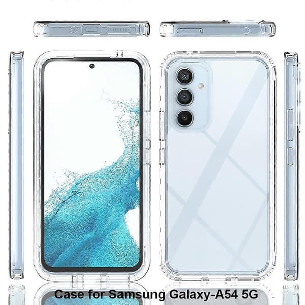 (Nytt) Støtsikkert klart gradient PC + TPU-telefondeksel For Samsung Galaxy A54 5G