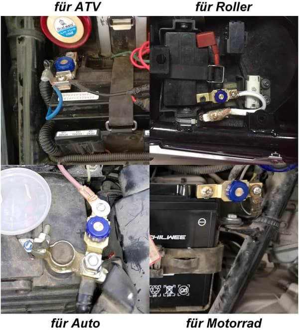 [2F]Batteriafbryder Motorcykel Batteriafbryder Terminal Anti-lækage Afbryder