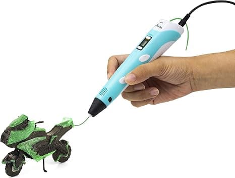 [2F]Älykäs 3D-kynä LED-näytöllä 3D-tulostuskynä USB sininen