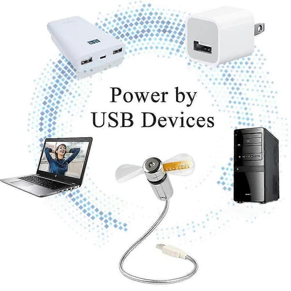 【2F】Uusi USB-kellotuuletin reaaliaikaisella kellonäyttötoiminnolla