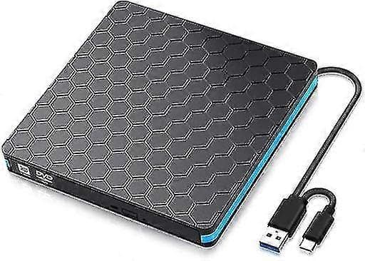 Ekstern CD DVD-spiller USB 3.0 og Type-C