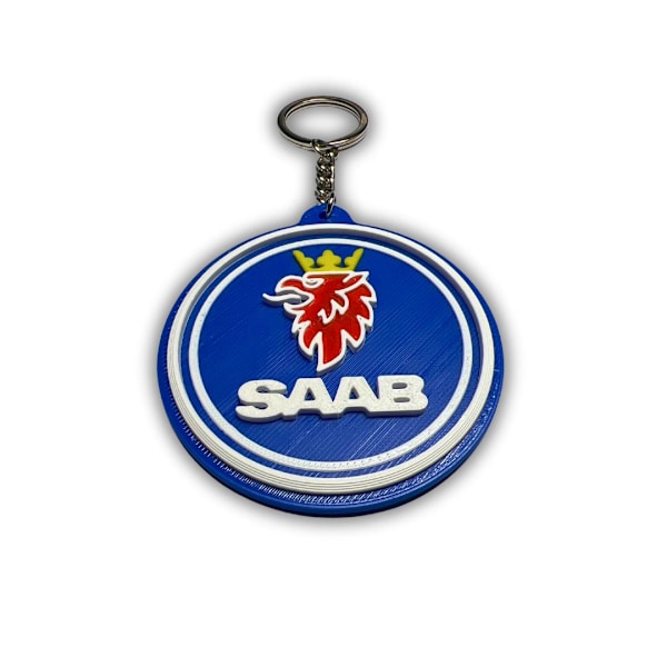 Avaimenperä-tunnuslisävaruste Saabille, sininen S Blå s