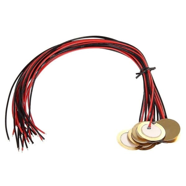 12 st. 27 mm Piezo-skivor med kablar Mikrofon Trumtrigger Akustisk Pickup