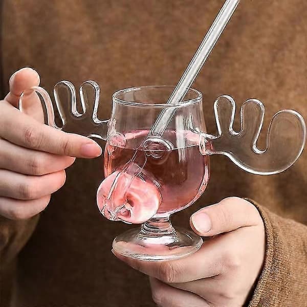【2F】Julhelg Älg Clark Älgmugg Present Julgran Hög Mugg Griswold Marty Äggtoddy Glas Renmugg Christmas tree cup