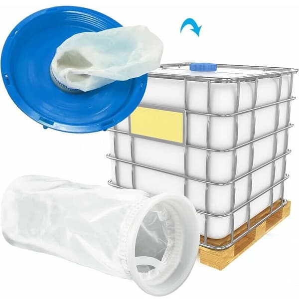 [2F]4 stk. Nylon IBC Filter, IBC Tank Filter Nylon Hættefilter, Regnvandsfilter, Vaskbart Nylon Hættefilter, Erstatningsfilter til IBC Regnvandstank 4pcs