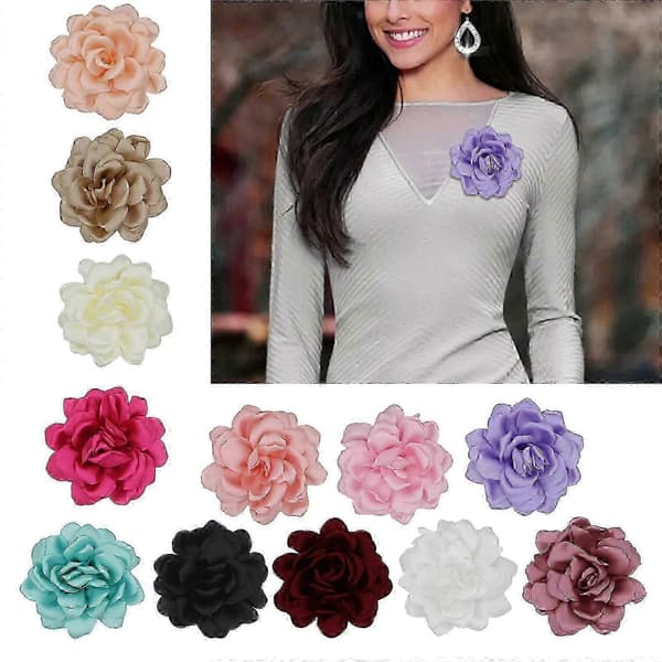 Unik Kavajblomma Nål Prydnad med Chic Snöbuddesign Pink