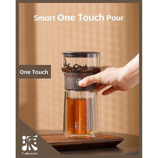 ZENS One Touch Tekande - Moderne Glastekande med Indbygget Si og Dragemønster