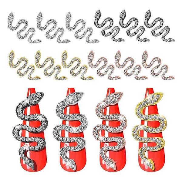 Nagelberlocker - Orm Strass Nagelberlocker för 3D Nagelkonstdekoration[2F]
