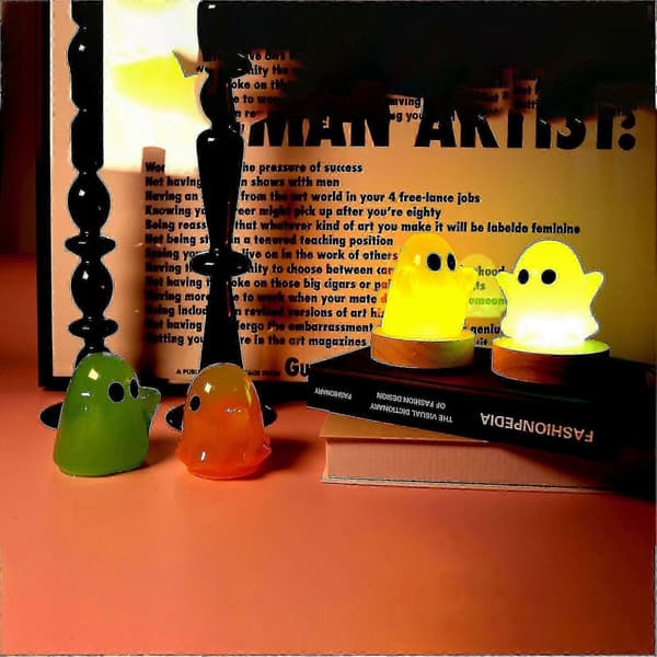 2 stk. 3D Halloween spøgelse silikoneforme til epoxyharpiksstøbning DIY håndværk