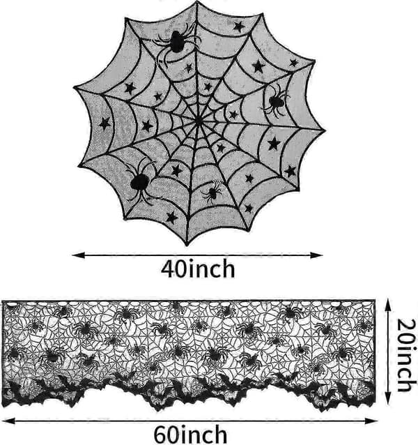 Spooky Halloween-dukset: Fladdermusspindelnätslampskärmar