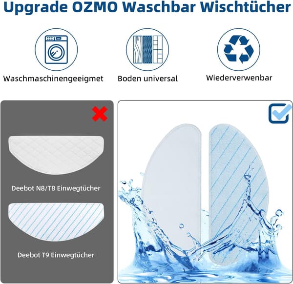 Tarvikkeet Ecovacs Deebot OZMO 920, 950, T5, T8 AIVI Max MultiColor -malleihin