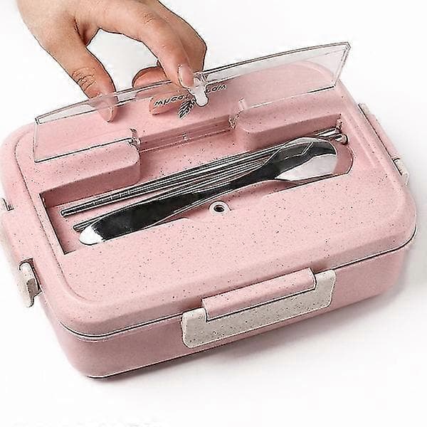 Bärbar matlåda Skola Kontor Bento Box Pink