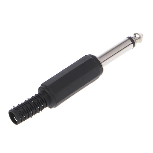 10 stk 6,35 mm hann 1/4\" mono jackpluggkontakt jackadapter