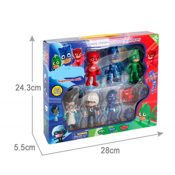 [2F]6-pack Pj Masks Catboy Cape -toimintahahmolelu lapsille, 60 kpl 60 pcs color