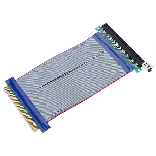 19CM PCI-E Riser-kortforlenger PCI-E 16X Myk Flat Forlengelseskabel