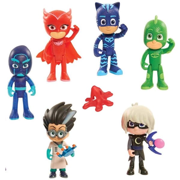 [2F]6-pack Pj Masks Catboy Cape -toimintahahmolelu lapsille, 60 kpl 60 pcs color