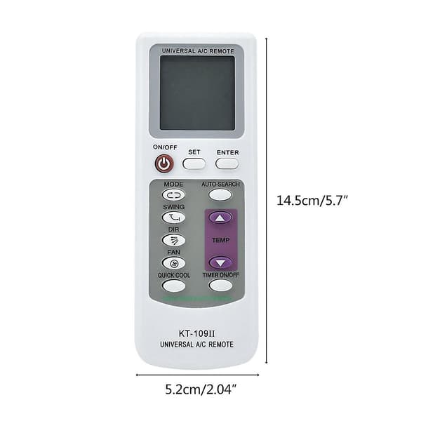 Universell luftkonditioneringskontroll fjärrkontroll engelsk version Kt109 Ii B