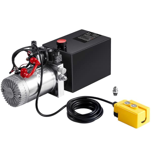 【2F】Hydraulpump, 10 Quart Hydraulisk Kraftenhet, Dubbelverkande Tippvagnspump, för Tippvagn Bilhiss