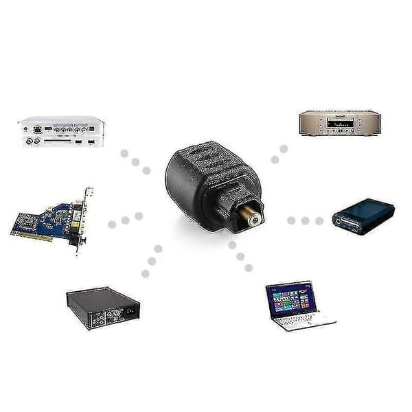 Optisk 3,5 mm hon-minijackplugg till digital Toslink hane-ljudadapter